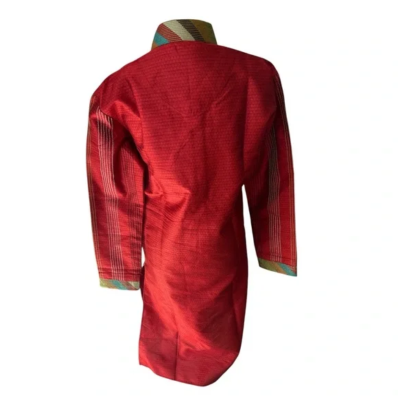 Sang Raag Red Long Sleeve Kurta - Picture 3 of 5